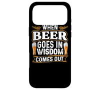 Carcasa para iPhone 17 Pro MAX When Beer Goes In Wisdom Comes out Funny Beer Lover