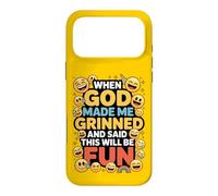 Carcasa para iPhone 17 Pro MAX When God Made Me Grinned This Will Be Fun Christian