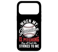 Carcasa para iPhone 17 Pro MAX When My Grandson Is Pitching They All Look Like Strikes