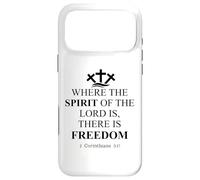 Carcasa para iPhone 17 Pro MAX Where The Spirit of The Lord is There is Freedom Christian