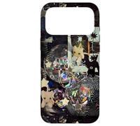 Carcasa para iPhone 17 Pro MAX Whimsical Disco Cat Y2K Starry Maroon Collage Estética