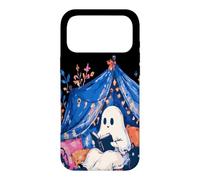 Carcasa para iPhone 17 Pro MAX Whimsical Ghost Reading Book in Tent Cozy Halloween Reader