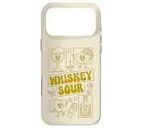 Carcasa para iPhone 17 Pro MAX Whiskey Sour Minimalista Limón Mascota Cóctel 70s Groovy