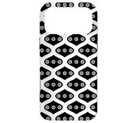 Carcasa para iPhone 17 Pro MAX White Black Almonds Ovals Circle Dots Monochrome Pattern