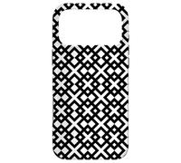 Carcasa para iPhone 17 Pro MAX White Black Cross Square Geometric Optical Art Pattern