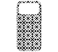 Carcasa para iPhone 17 Pro MAX White Black Cross Square Line Timeless Traditional Pattern