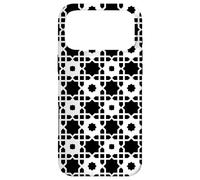 Carcasa para iPhone 17 Pro MAX White Black Monochrome Stars Octagon Geometric Pattern