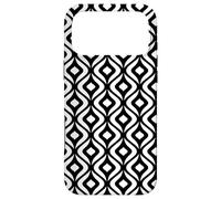 Carcasa para iPhone 17 Pro MAX White Black Oval Eye Almond Waves Optical Illusion Pattern