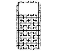 Carcasa para iPhone 17 Pro MAX White Black Rectangles Crosses Square Geometric Pattern
