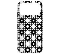 Carcasa para iPhone 17 Pro MAX White Black Square Star Cross Ethnic Rustic Folk Pattern