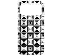 Carcasa para iPhone 17 Pro MAX White Black Square Triangle Mid 20th-Century Pattern