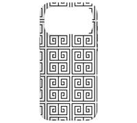 Carcasa para iPhone 17 Pro MAX White Black Squares Labyrinth Classic Greek Pattern