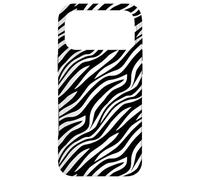 Carcasa para iPhone 17 Pro MAX White Black Wavy Lines Curves Zebra Stripes Safari Pattern