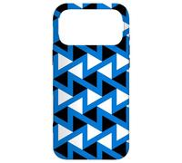 Carcasa para iPhone 17 Pro MAX White Blue Black Estonia Tricolor Zigzag Triangle Pattern