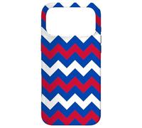 Carcasa para iPhone 17 Pro MAX White Blue Red Netherlands Tricolor Zigzag Triangles Pattern