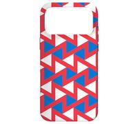 Carcasa para iPhone 17 Pro MAX White Blue Red Russia Tricolor Zigzag Triangle Pattern