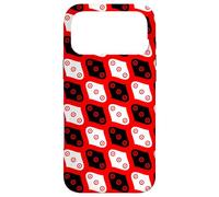 Carcasa para iPhone 17 Pro MAX White Red Black Ovals Circle Dots Garlic Onion 1960s Pattern