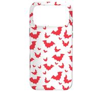 Carcasa para iPhone 17 Pro MAX White Red Silhouettes Bat Maple Leaf Canada Pattern