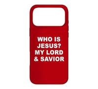 Carcasa para iPhone 17 Pro MAX Who is Jesus? My Lord & Savior - Christian Faith Baptism Red