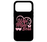 Carcasa para iPhone 17 Pro MAX Wife Mom Boss - Lindo Regalo del día de la Madre - Moms The Boss