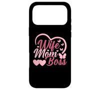 Carcasa para iPhone 17 Pro MAX Wife Mom Boss - Lindo Regalo del día de la Madre - Moms The Boss
