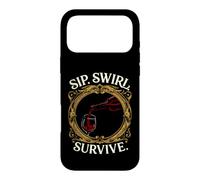 Carcasa para iPhone 17 Pro MAX Wine Lover Sip Swirl Survive Funny Red Wine Tasting