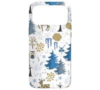 Carcasa para iPhone 17 Pro MAX Winter Forest Christmas Holidays Snow Season Owl Reindeer