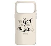 Carcasa para iPhone 17 Pro MAX with God All Things Are Possible Bible Verse Faith Women