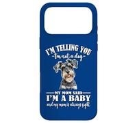 Carcasa para iPhone 17 Pro MAX Womens Funny Mom Says I'm A Baby Miniature Schnauzer Lover