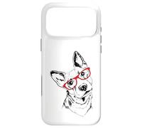 Carcasa para iPhone 17 Pro MAX Womens & Girls Cute Red Glasses Hipster Lover Basenji Mom