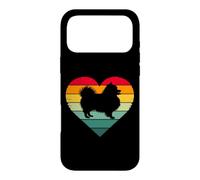 Carcasa para iPhone 17 Pro MAX Womens Girls Kid Retro Vintage Sunset Heart Pomeranian Lover
