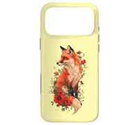 Carcasa para iPhone 17 Pro MAX Womens Girls Kids Floral Flowers Art Red Fox Lover