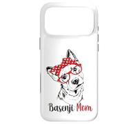 Carcasa para iPhone 17 Pro MAX Womens Girls Red Glasses Hipster Mama Lover Basenji Mom