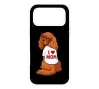 Carcasa para iPhone 17 Pro MAX Womens I Heart Mom Ruby Cavalier King Charles Spaniel Lover