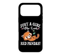 Carcasa para iPhone 17 Pro MAX Womens Kawaii Cartoon Just A Girl Who Loves Red Pandas Lover