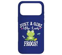 Carcasa para iPhone 17 Pro MAX Womens Kids Cartoon Kawaii Just A Girl Who Loves Frogs Lover