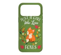 Carcasa para iPhone 17 Pro MAX Womens Kids Fall Leaves Boho Just A Girl Who Loves Foxes