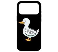 Carcasa para iPhone 17 Pro MAX Womens Kids Funny No Thoughts Just Vibes Duck Lover