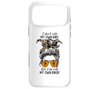 Carcasa para iPhone 17 Pro MAX Womens Messy Bun I Dont Ride My Own Bike I Do Ride Own Biker