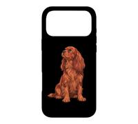 Carcasa para iPhone 17 Pro MAX Womens Sitting Ruby Cavalier King Charles Spaniel Lover