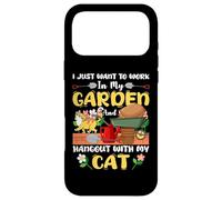 Carcasa para iPhone 17 Pro MAX Work In My Garden and Hangout with My Cat Plantas Botánica