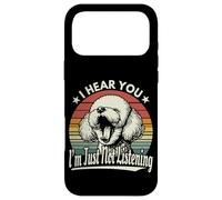 Carcasa para iPhone 17 Pro MAX Yawn Bichon Frise Te escucho, no voy a Escuchar Sunset Retro