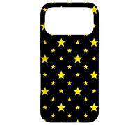 Carcasa para iPhone 17 Pro MAX Yellow Black Stars Nighttime Starry Pop Art Night Pattern