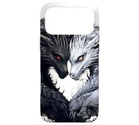 Carcasa para iPhone 17 Pro MAX Yin Yang Black White Dragons