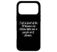 Carcasa para iPhone 17 Pro MAX Yo como Delante de la televisión Porque me encantan los Rompecabezas