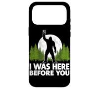 Carcasa para iPhone 17 Pro MAX Yo estuve aquí Antes de ti Bigfoot Rock On Rock and Roll Forest