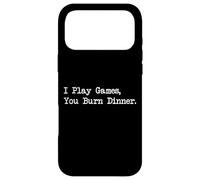 Carcasa para iPhone 17 Pro MAX Yo Juego Juegos Que quemas la Cena Divertida Cita de Jugador