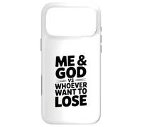 Carcasa para iPhone 17 Pro MAX Yo y Dios vs Quien Quiere Perder Motivacional
