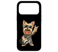 Carcasa para iPhone 17 Pro MAX Yorkshire Terrier Rock Dog Music Lover Gráfico Juguetón Sharp