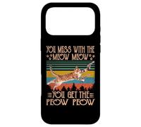 Carcasa para iPhone 17 Pro MAX You Mess with The Meow You Get The Peow Funny Cat with Gun